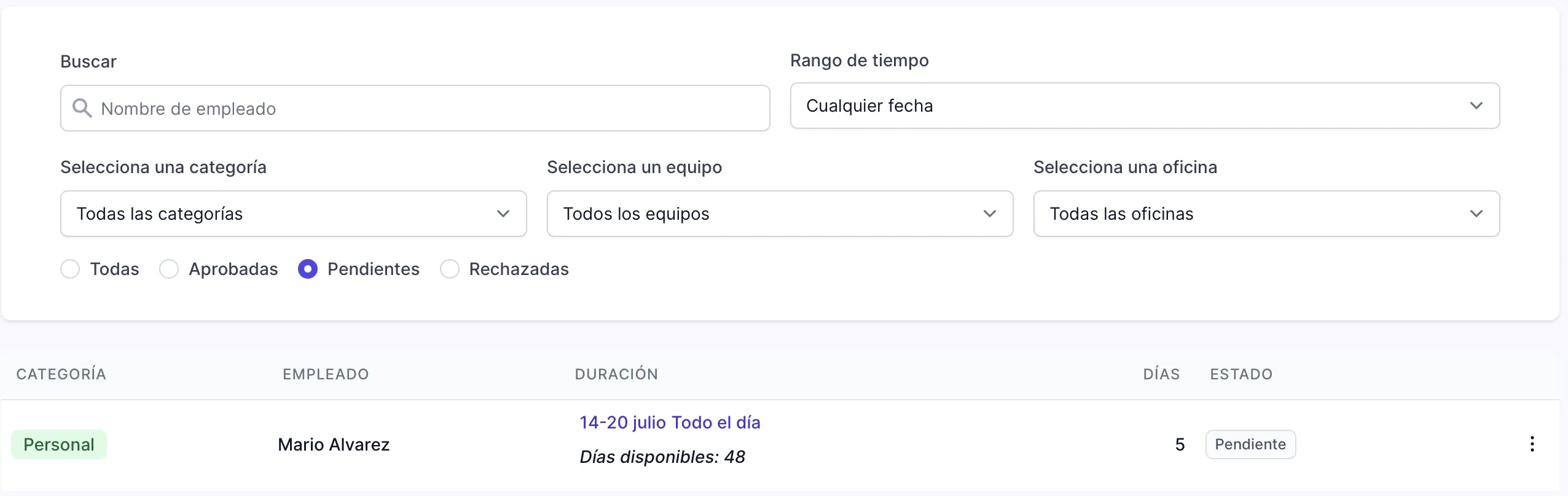 aprobar/denegar solicitudes ausencias y vacaciones