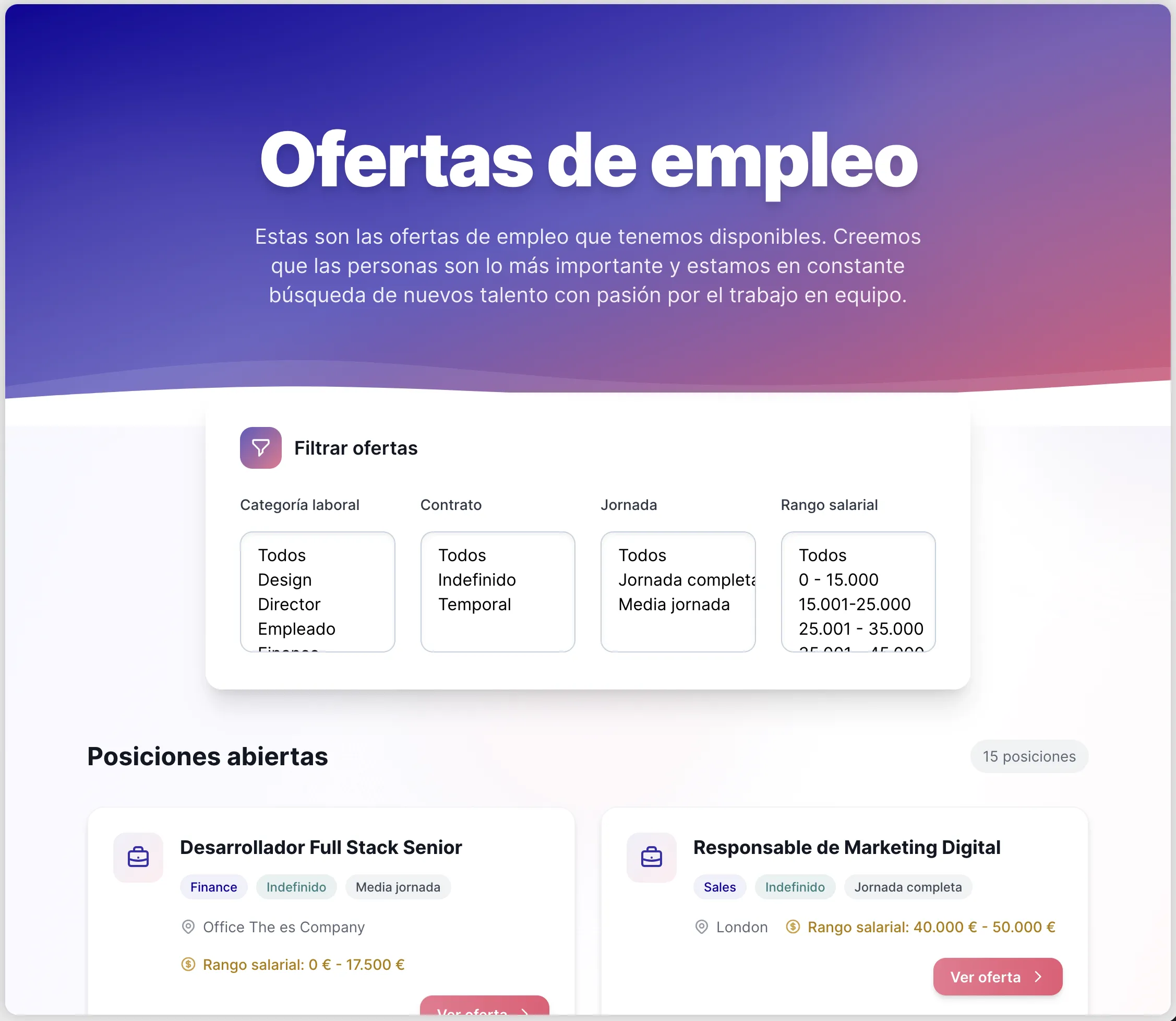 Cómo crear ofertas de empleo profesionales con temas personalizables