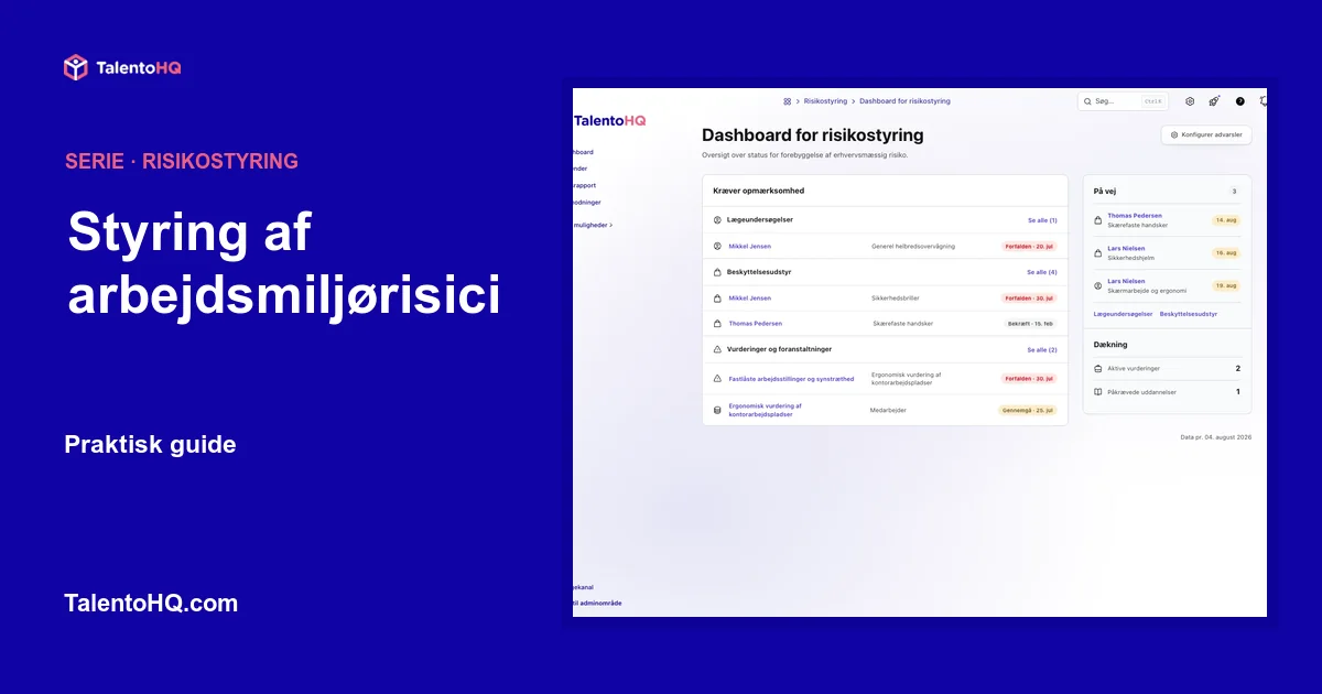 Styring af arbejdsmiljørisici: praktisk guide