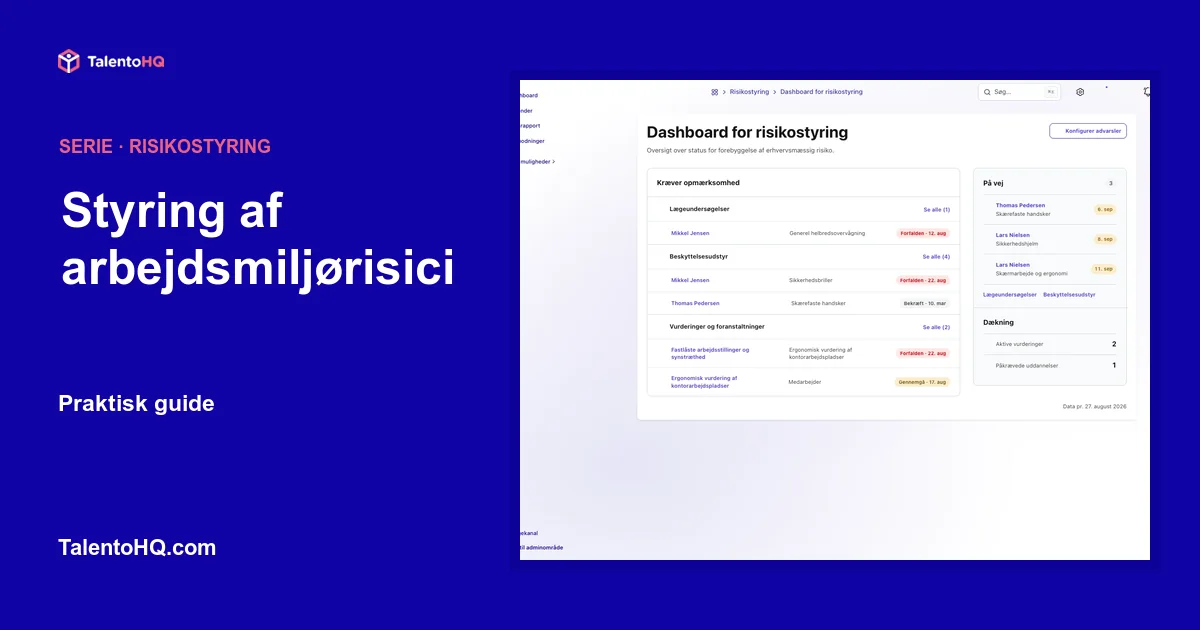 Styring af arbejdsmiljørisici: praktisk guide