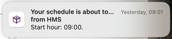 Ejemplo de notificación