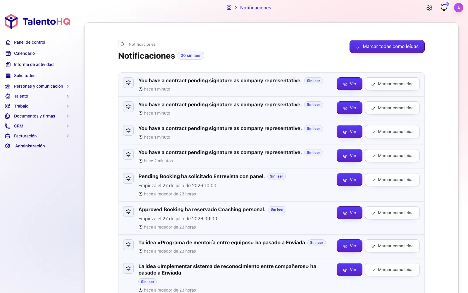 Notification example