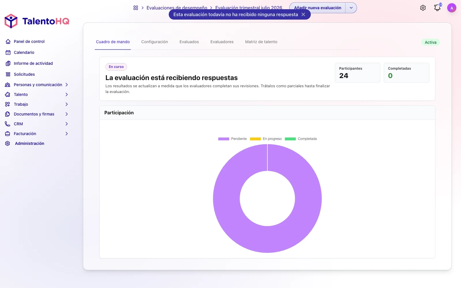 Matriz de talento en TalentoHQ
