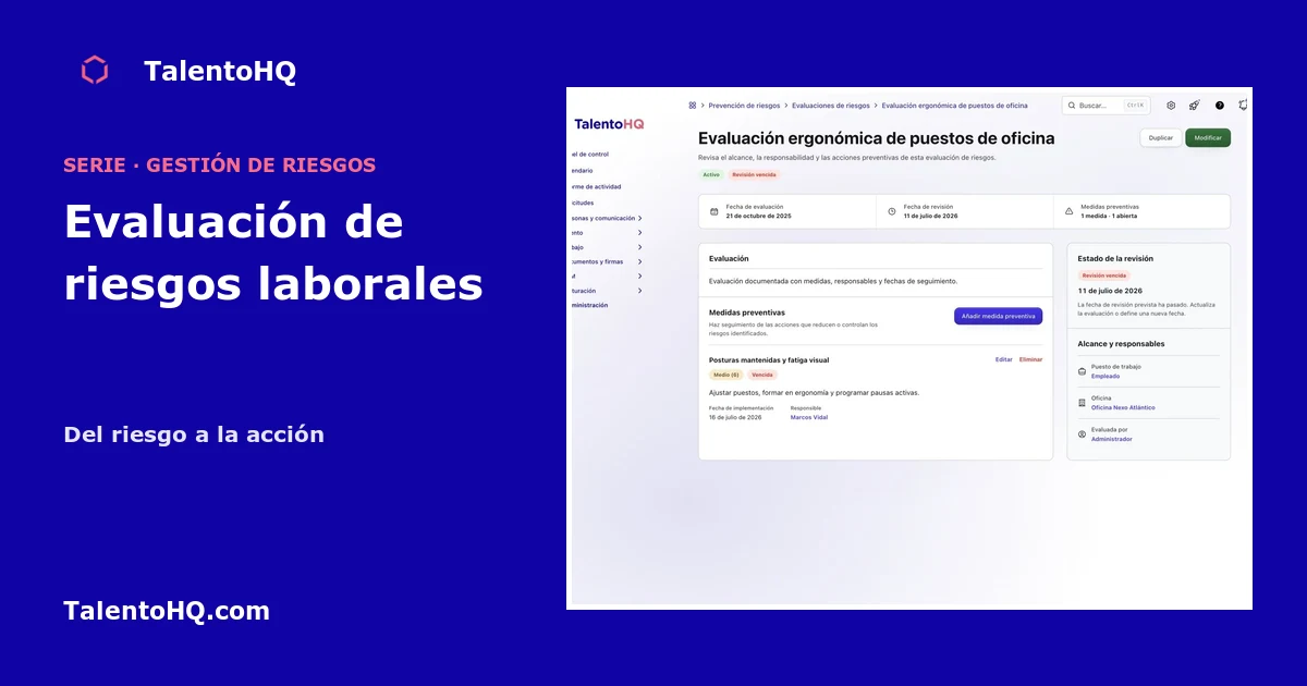 Evaluación de riesgos laborales: del riesgo a la acción
