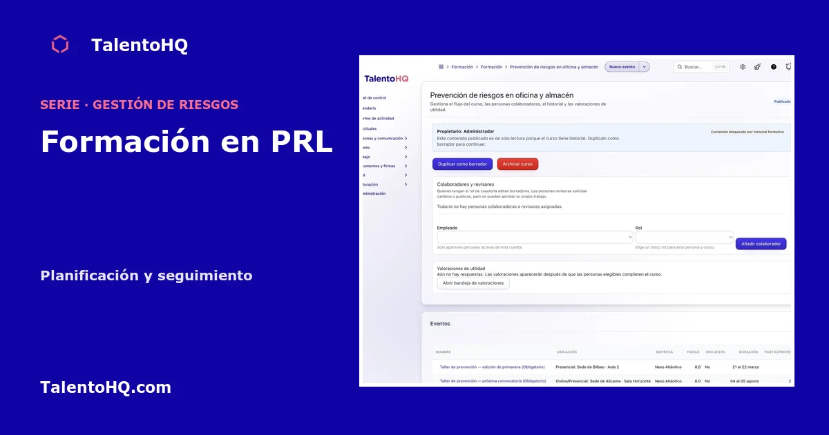 Formación en PRL: planificación y seguimiento en pymes