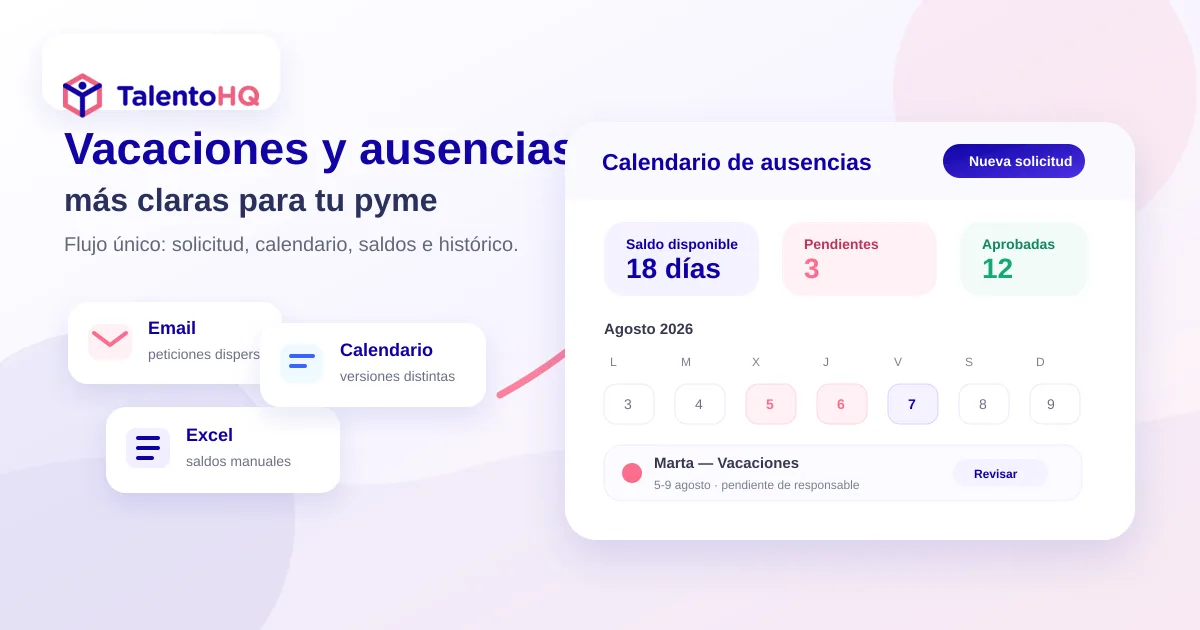 Gestionar vacaciones y ausencias en una pyme: pasos clave