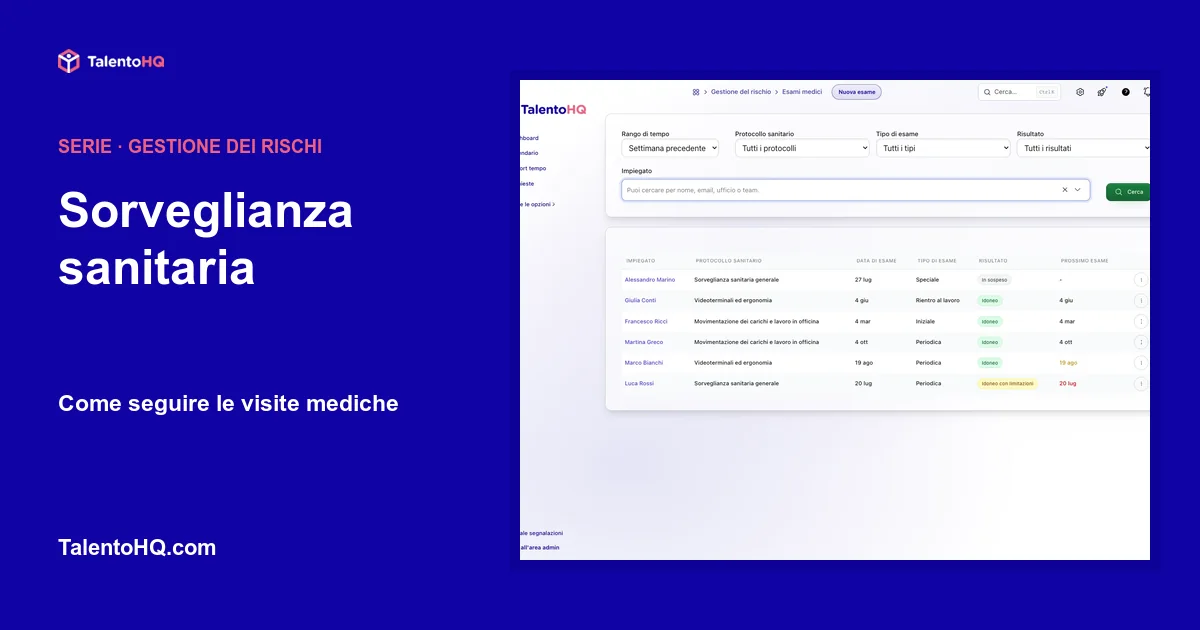 Sorveglianza sanitaria: come seguire le visite mediche