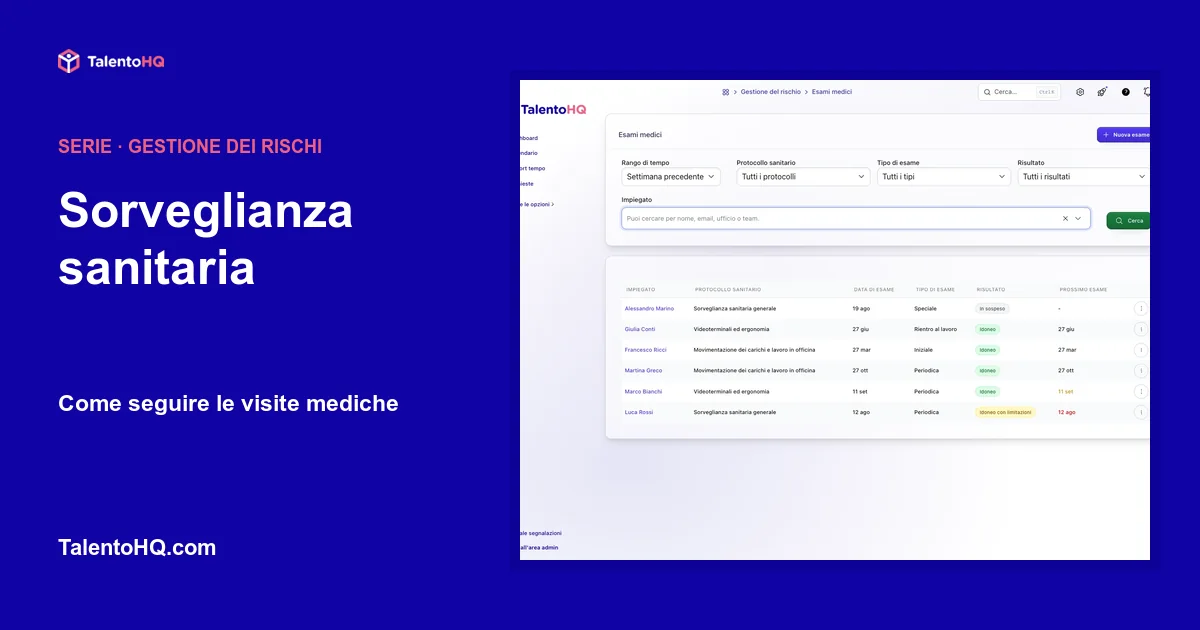 Sorveglianza sanitaria: come seguire le visite mediche
