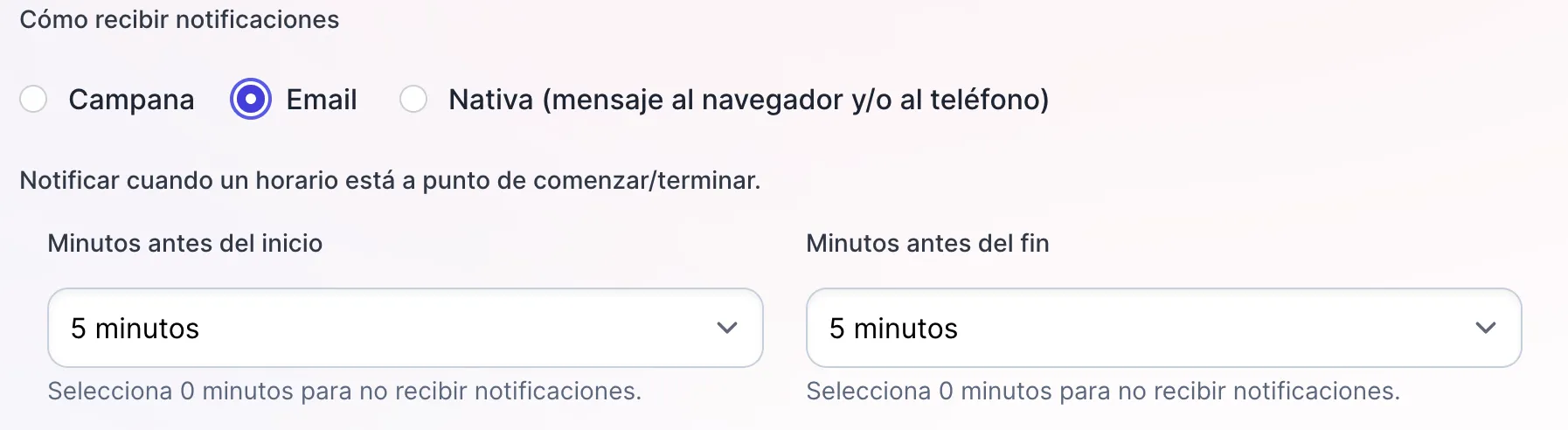 Configurar notificaciones