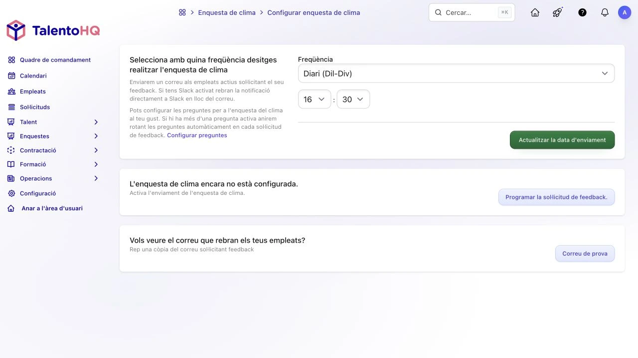Enquestes de l’equip a TalentoHQ en català
