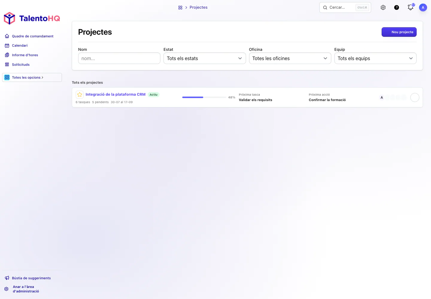 Llista de projectes de TalentoHQ en català