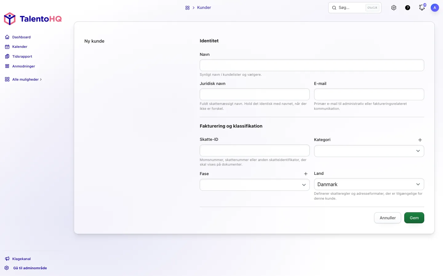 Butiksdrift administreret i TalentoHQ