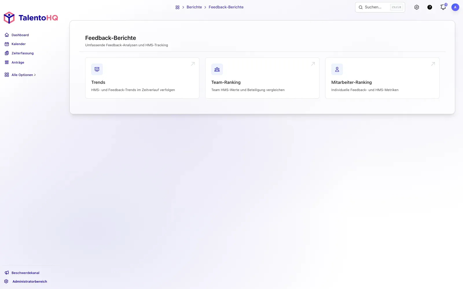 Stimmungsindex in der deutschen TalentoHQ-Oberfläche