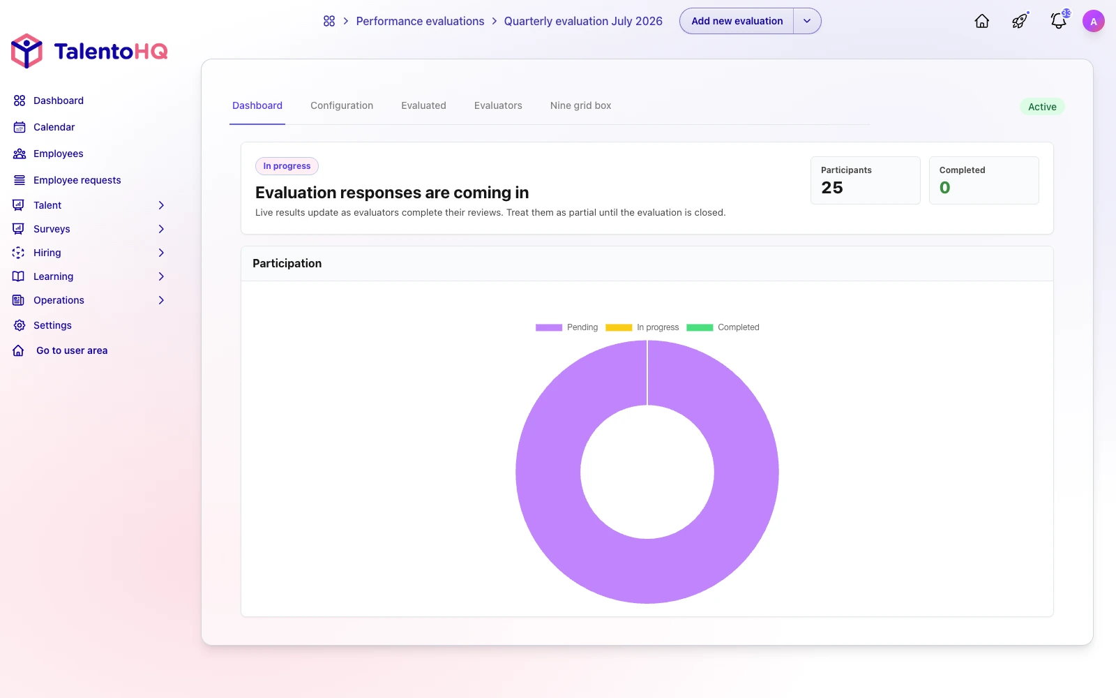 Employee competency review in TalentoHQ