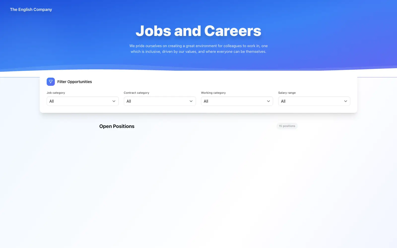 Public vacancy search in TalentoHQ