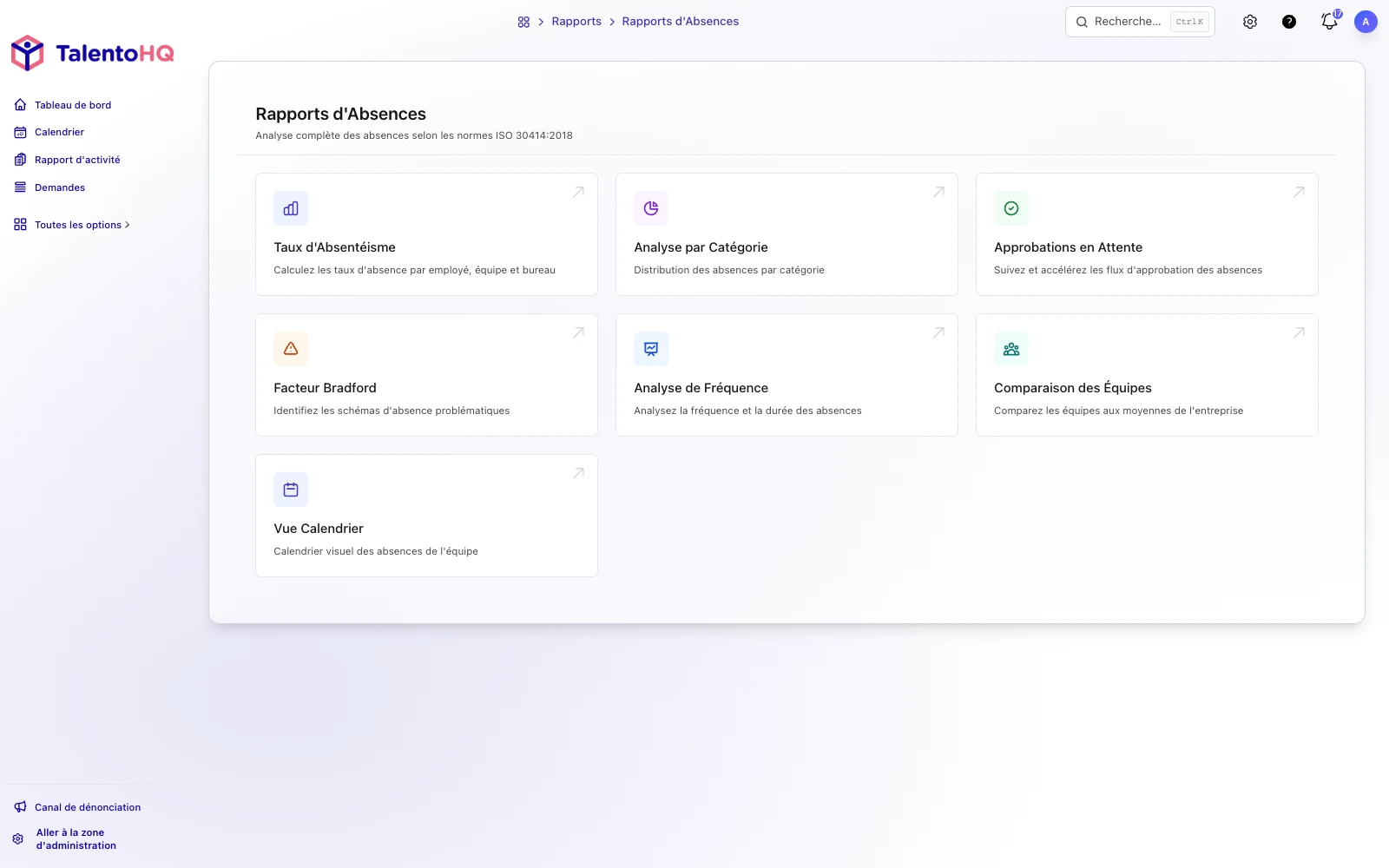 Rapport des jours disponibles des collaborateurs
