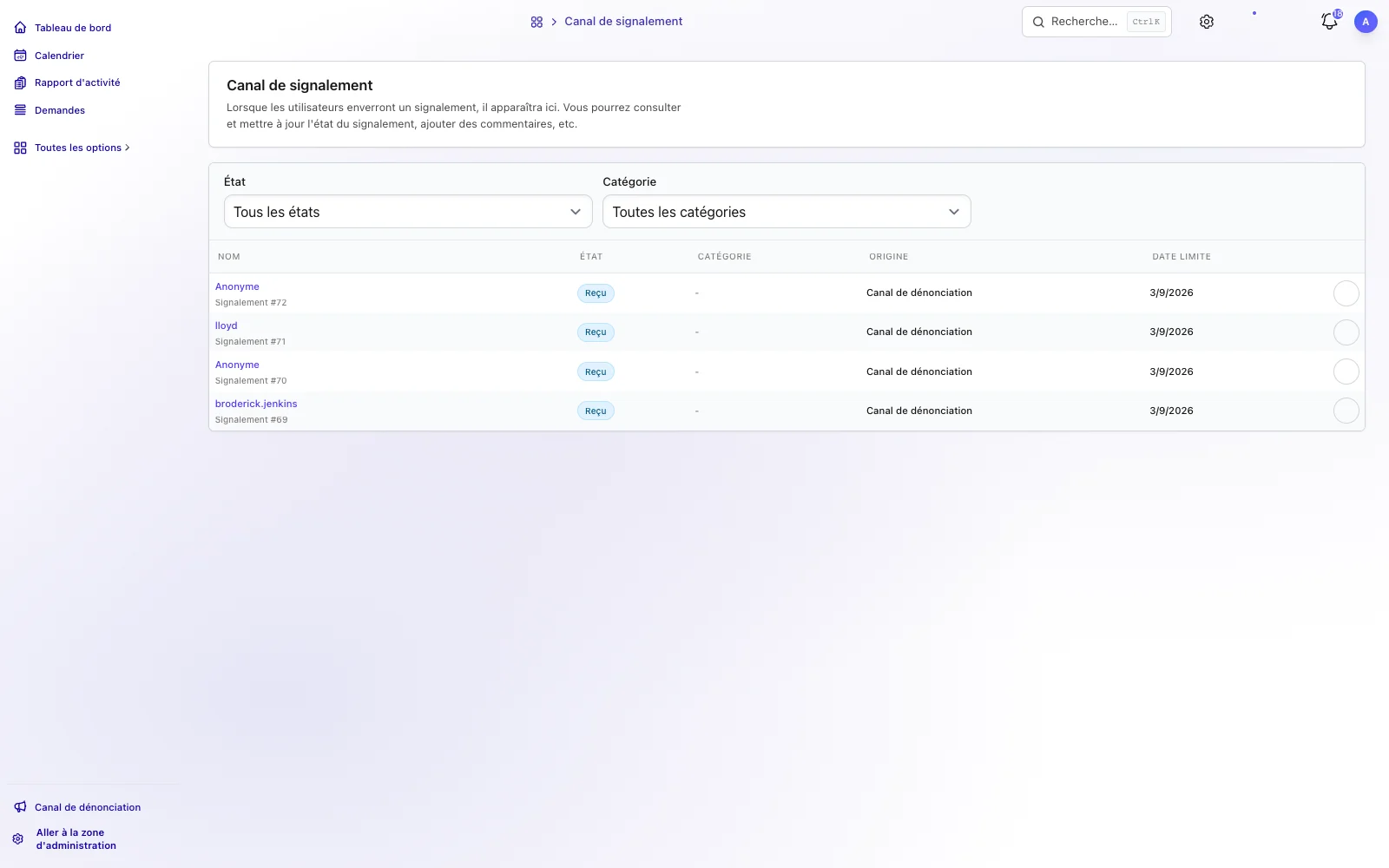 Dispositif d’alerte interne