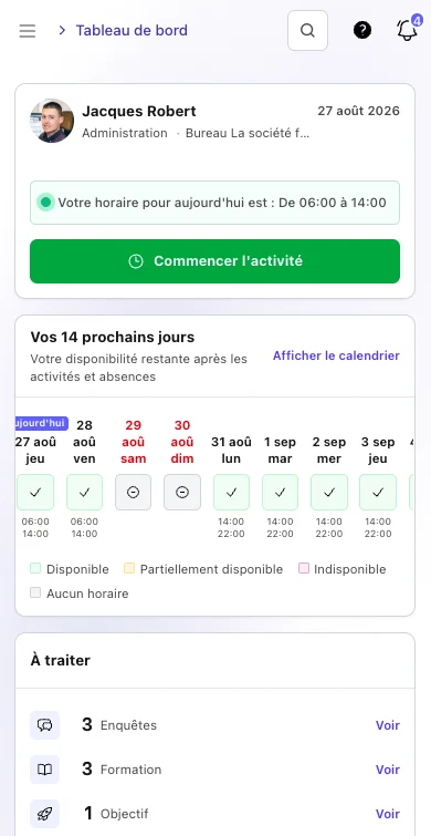 Des fonctionnalités RH organisées selon le travail réel de votre équipe.