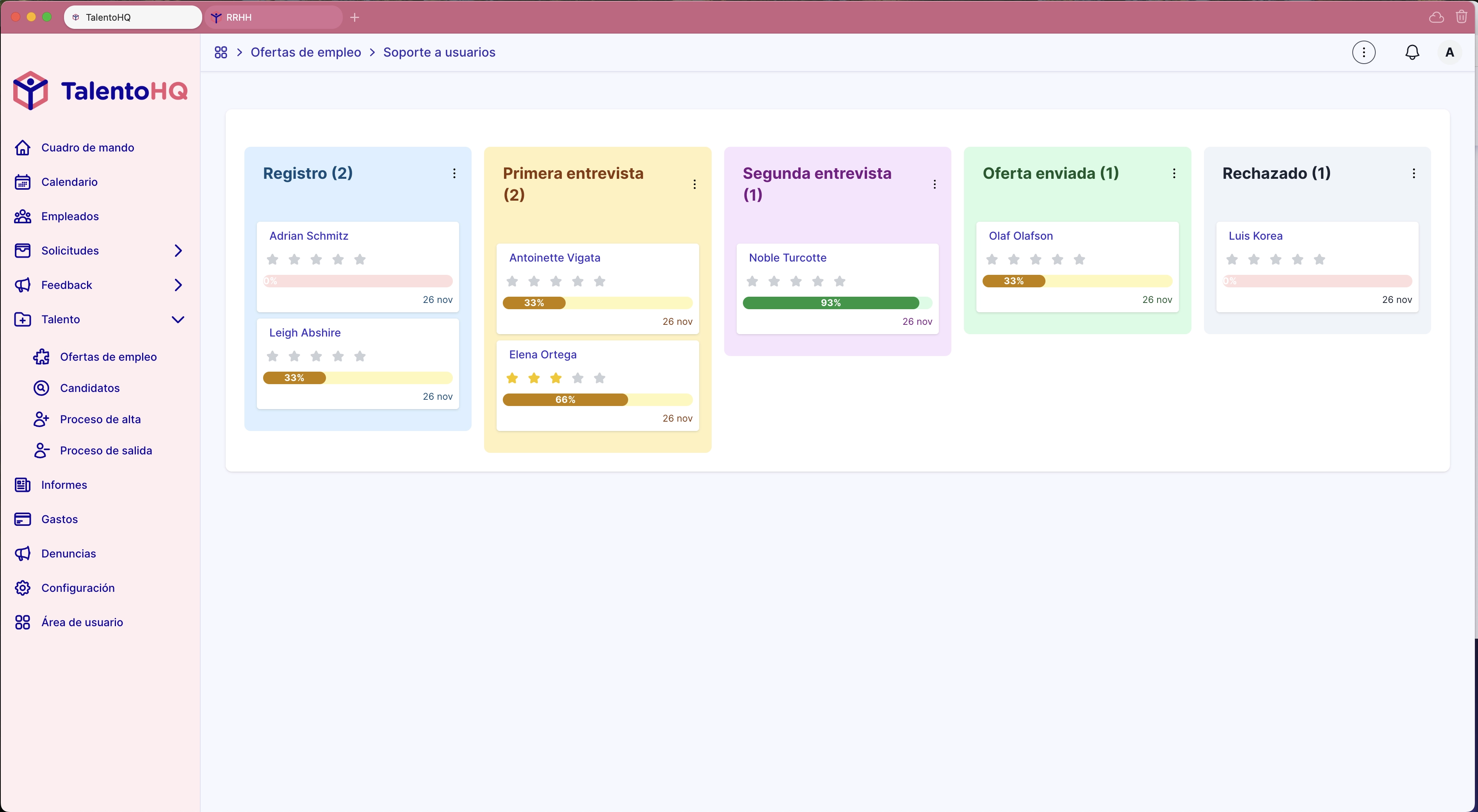 Registro de jornada, disponibilidad y control horario con talentohq.com