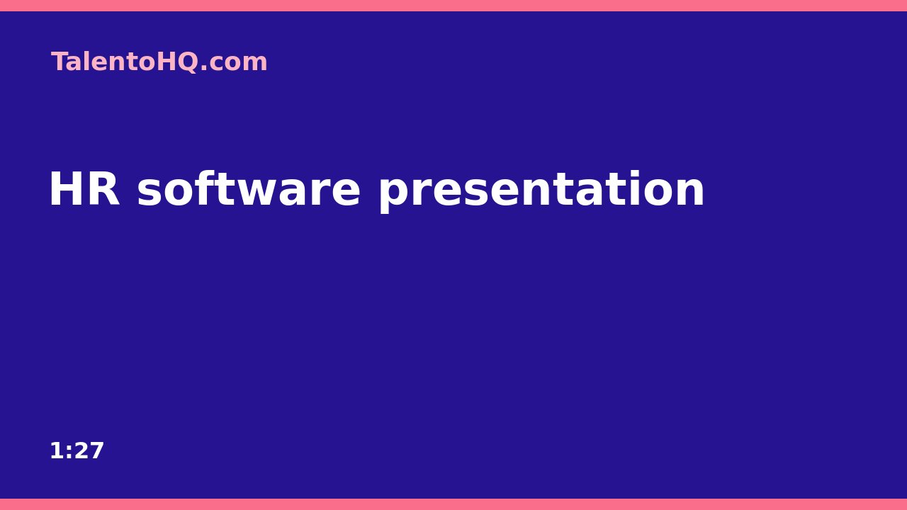 HR software presentation