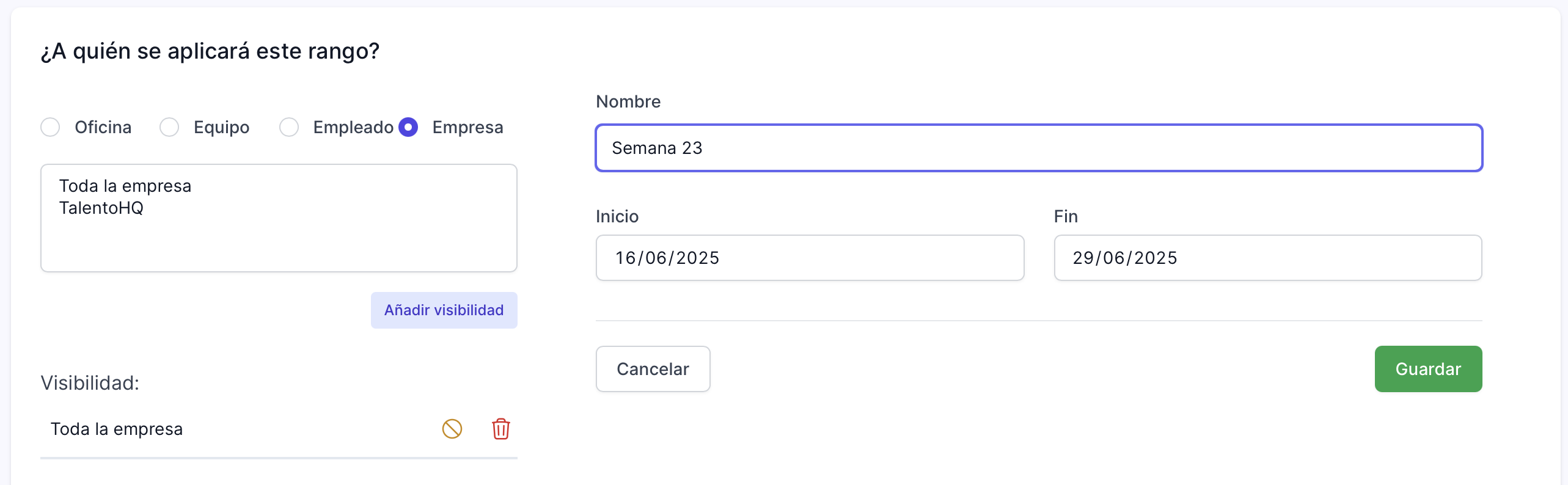 días bloqueados